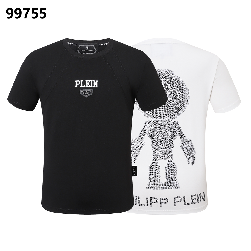PHILIPP PLEIN Robot Rhinestone-Embellished Crew-Neck T-Shirt