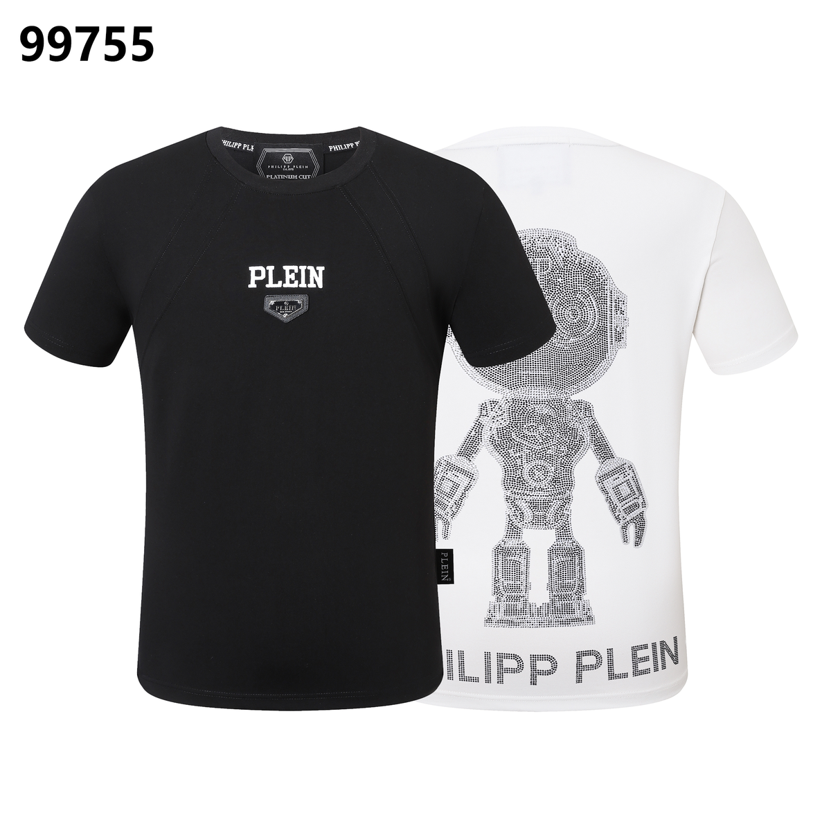 PHILIPP PLEIN Robot Rhinestone-Embellished Crew-Neck T-Shirt