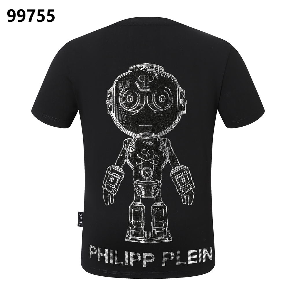 PHILIPP PLEIN Robot Rhinestone-Embellished Crew-Neck T-Shirt