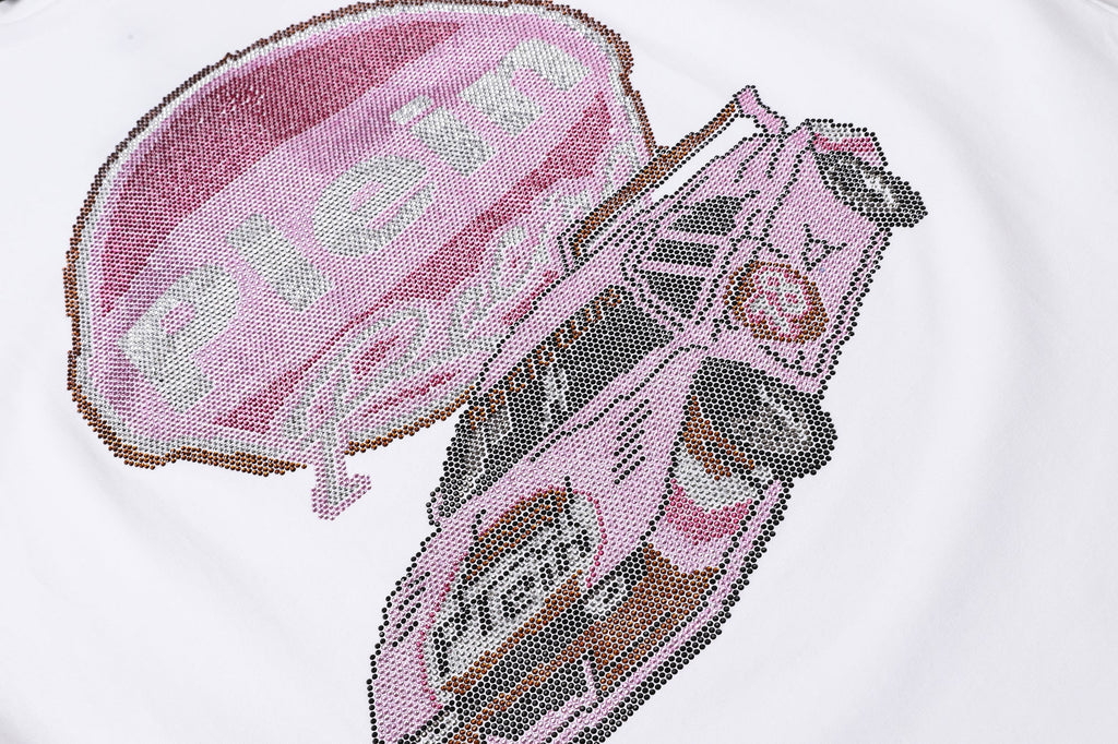 PHILIPP PLEIN Pink Race Car Print Crew Neck T-Shirt