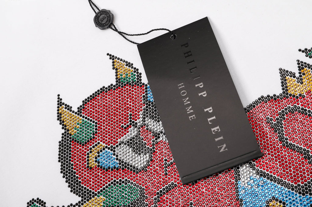 PHILIPP PLEIN Round-neck T-shirt with a skull-and-devil design