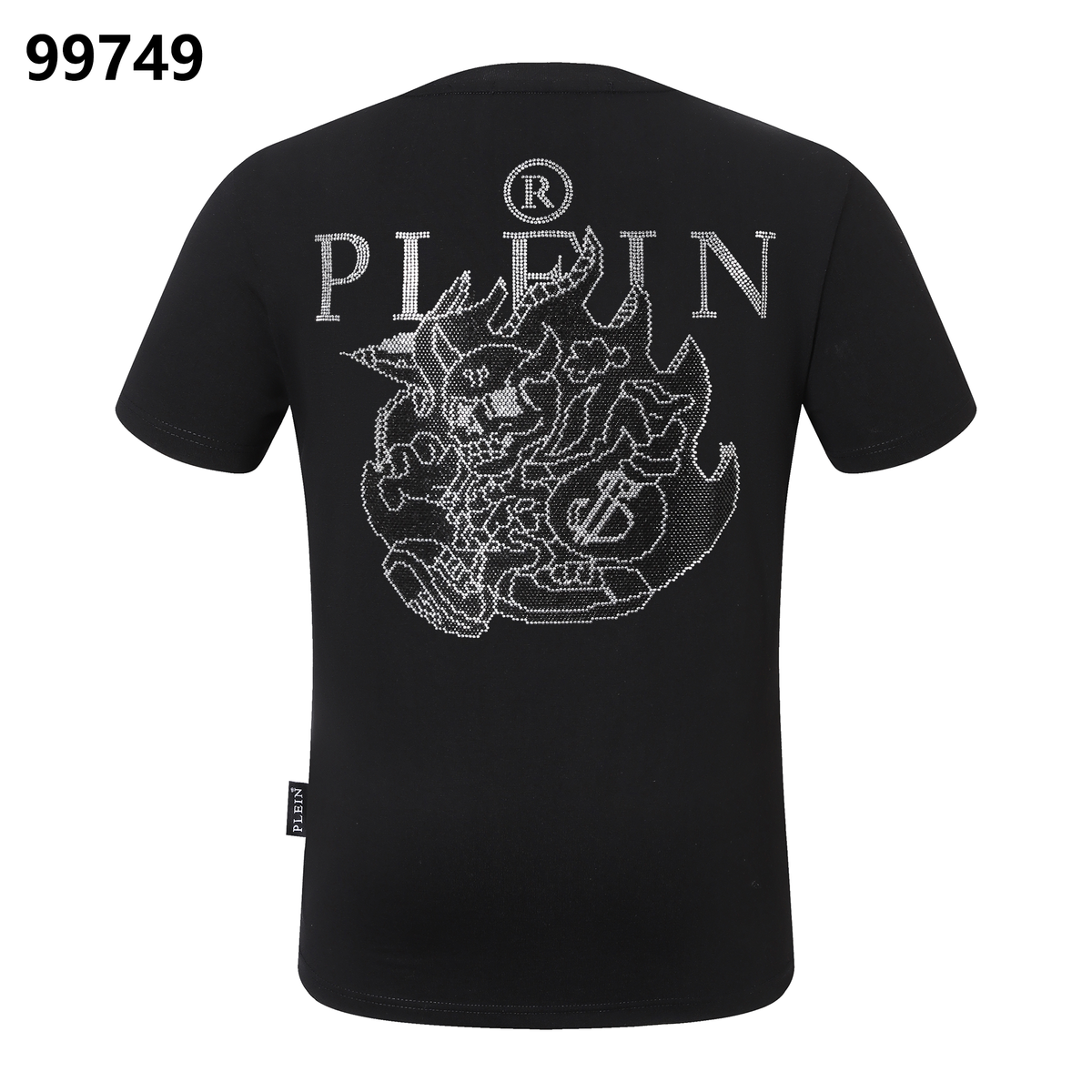 PHILIPP PLEIN Devil Rhinestone Crew Neck T-Shirt