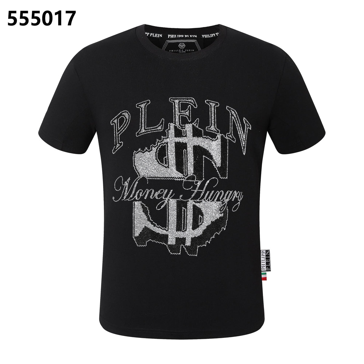 PHILIPP PLEIN Money Logo Crew Neck T-Shirt