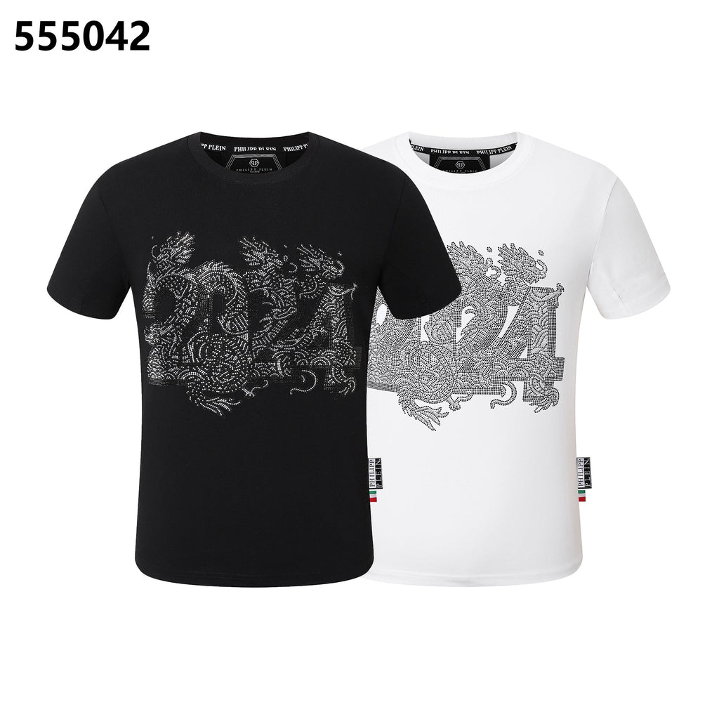 PHILIPP PLEIN 2024 Dragon-Print Crew-Neck T-Shirt