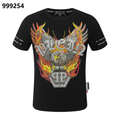 PHILIPP PLEIN Round-Neck T-Shirt with a Flaming Eagle Design