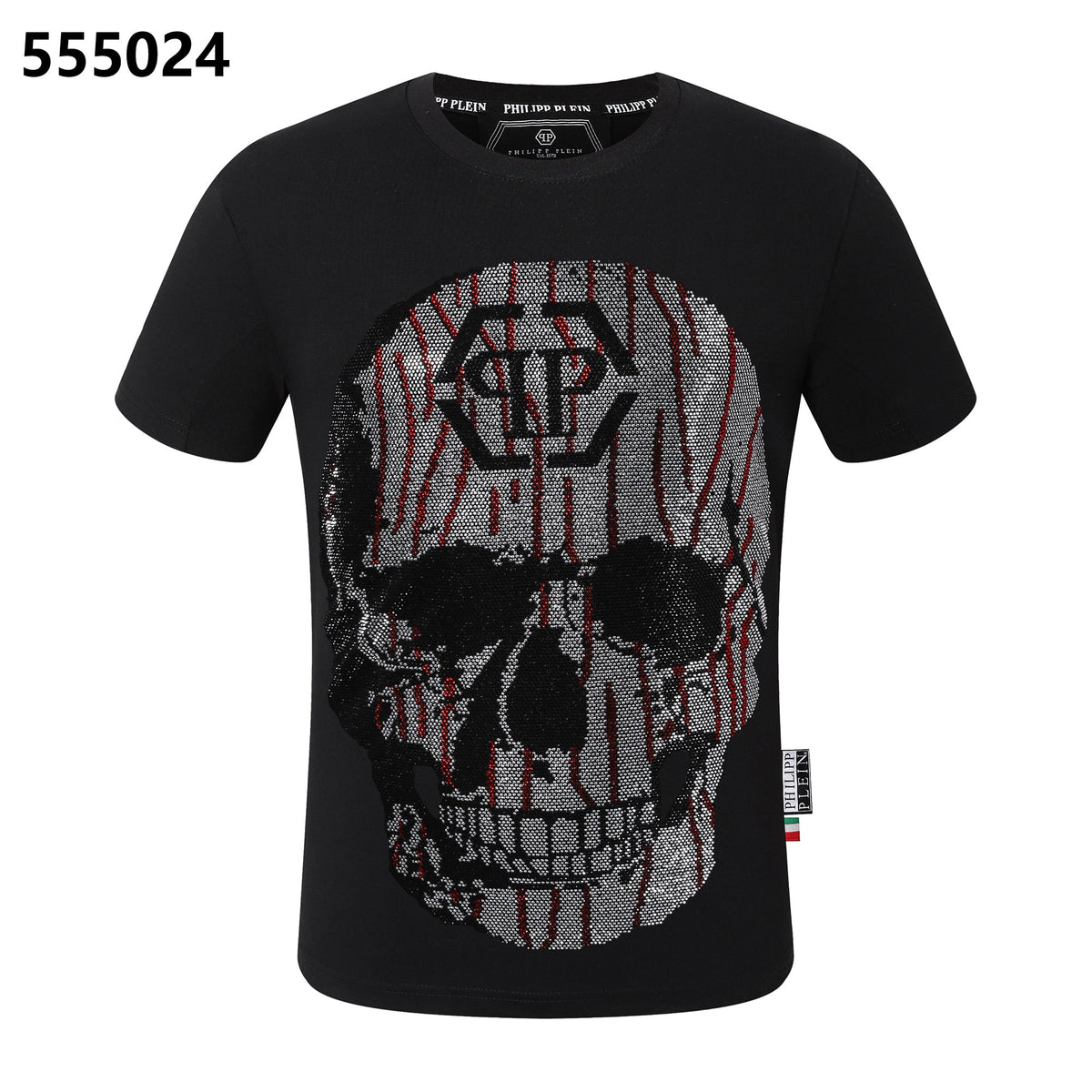 PHILIPP PLEIN Round-neck T-shirt with a skull design