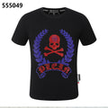 PHILIPP PLEIN Round-Neck T-Shirt with Red Skull Design