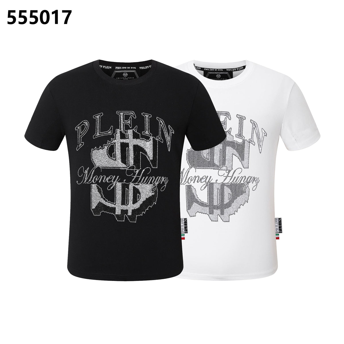 PHILIPP PLEIN Money Logo Crew Neck T-Shirt