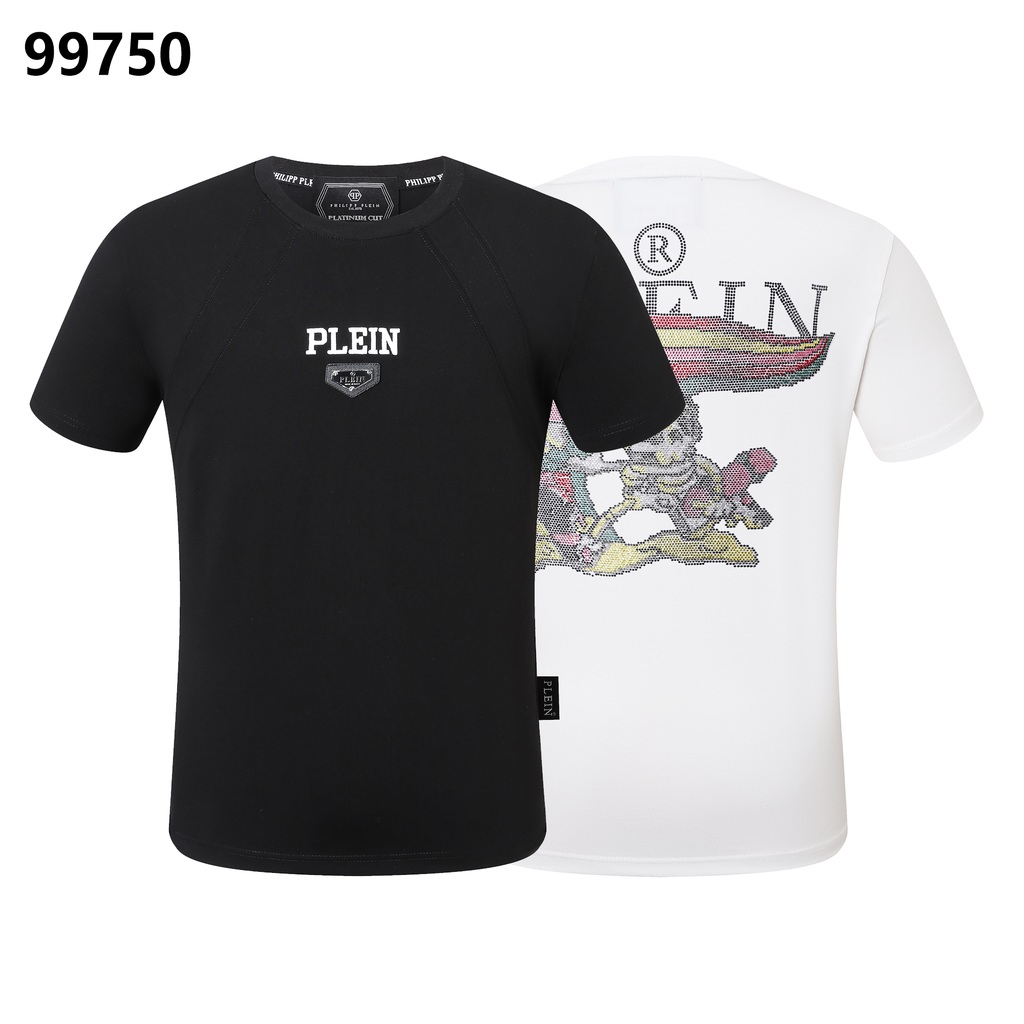PHILIPP PLEIN Skull-Print Rhinestone-Embellished Crew-Neck T-Shirt