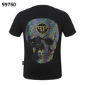 PHILIPP PLEIN Colorful Skull Rhinestone-Embellished Crew-Neck T-Shirt