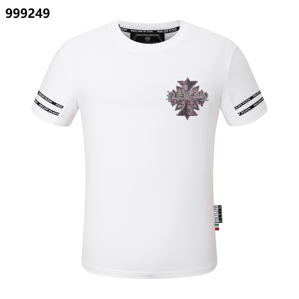 PHILIPP PLEIN Sanskrit Maple Leaf Crew Neck T-Shirt