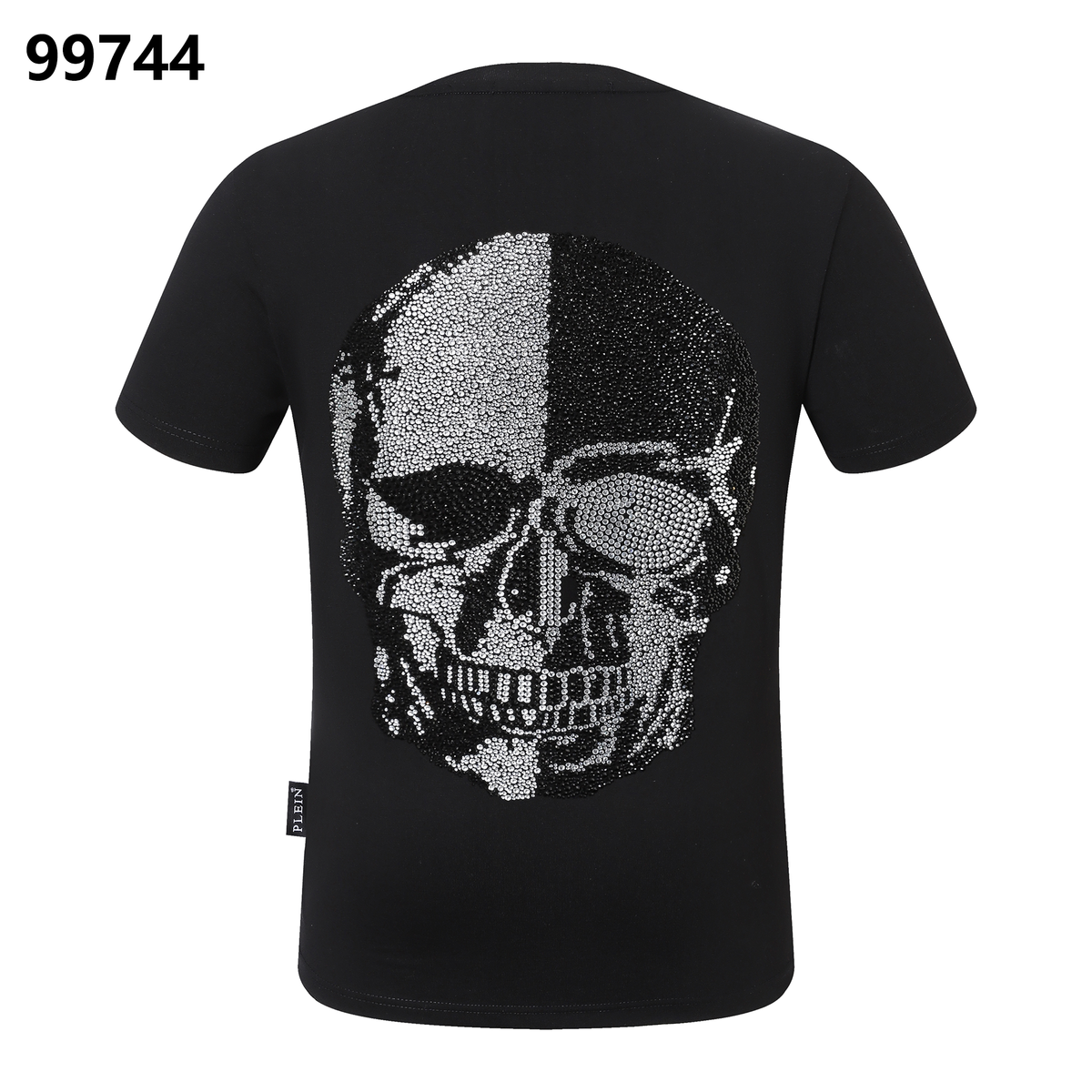 PHILIPP PLEIN Skull-Printed Crew-Neck T-Shirt with Rhinestones