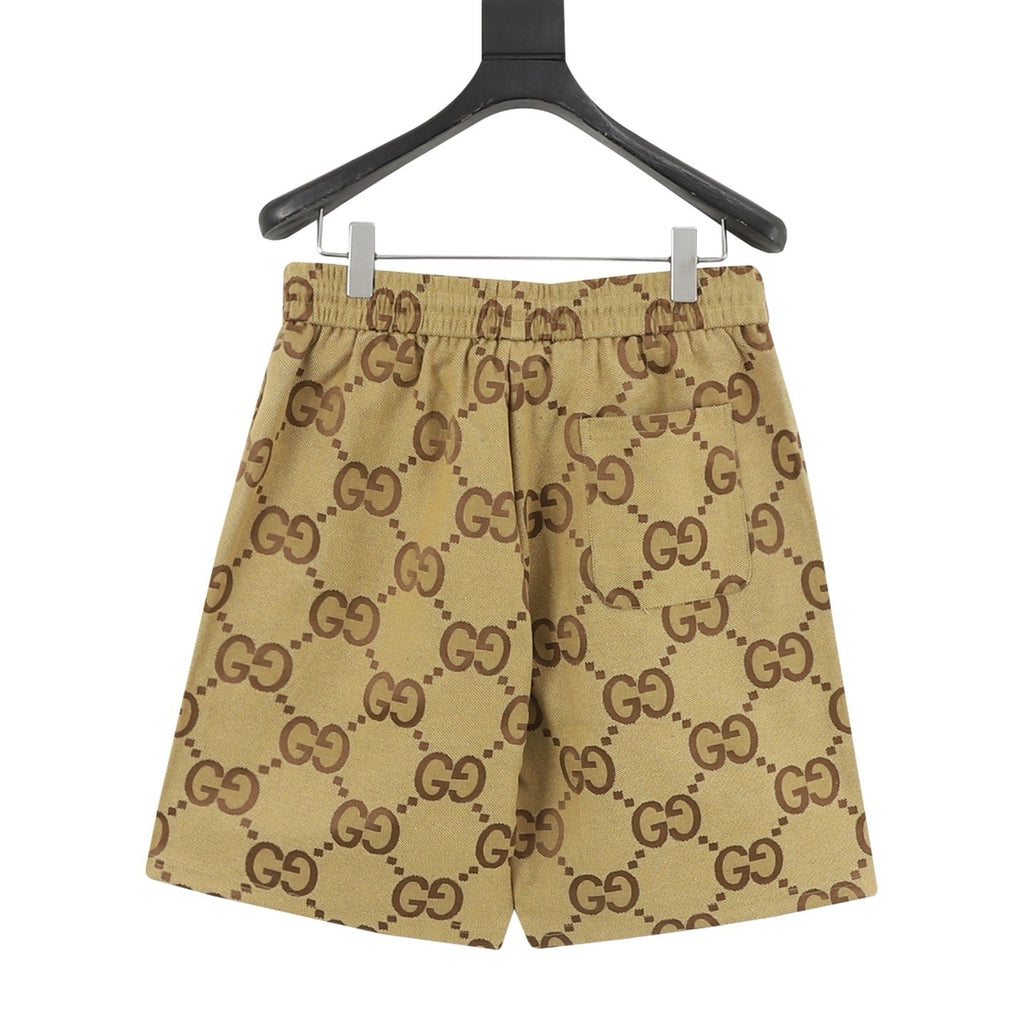 Gucci Shorts with All-Over Double G Logo Print