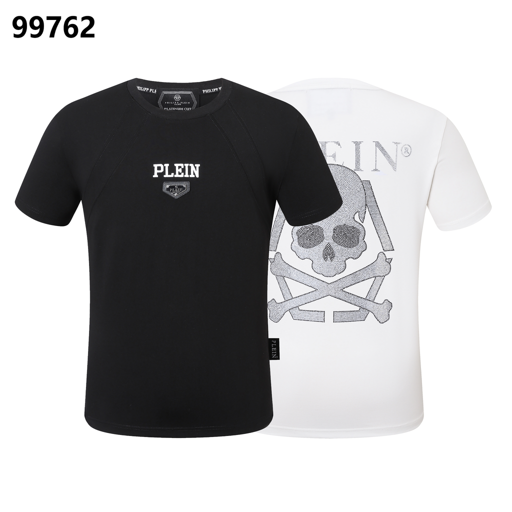 PHILIPP PLEIN Skull-Print Rhinestone-Embellished Crew-Neck T-Shirt