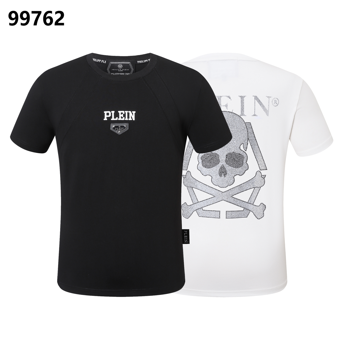 PHILIPP PLEIN Skull-Print Rhinestone-Embellished Crew-Neck T-Shirt