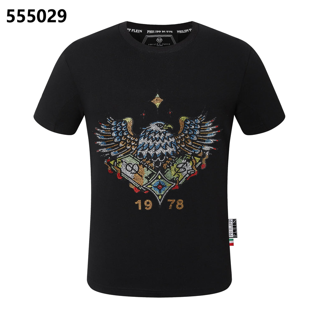 PHILIPP PLEIN Round-Neck T-Shirt with Eagle Design