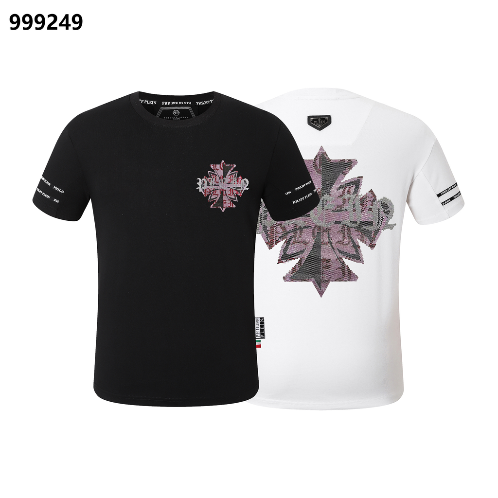 PHILIPP PLEIN Sanskrit Maple Leaf Crew Neck T-Shirt