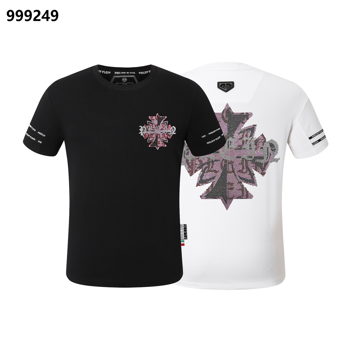 PHILIPP PLEIN Sanskrit Maple Leaf Crew Neck T-Shirt