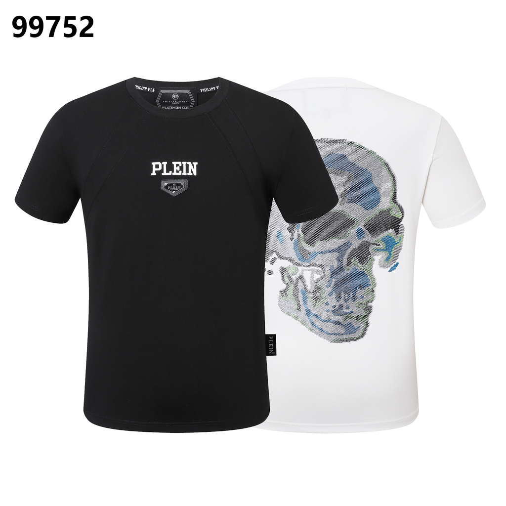 PHILIPP PLEIN Skull-Print Rhinestone-Embellished Crew-Neck T-Shirt