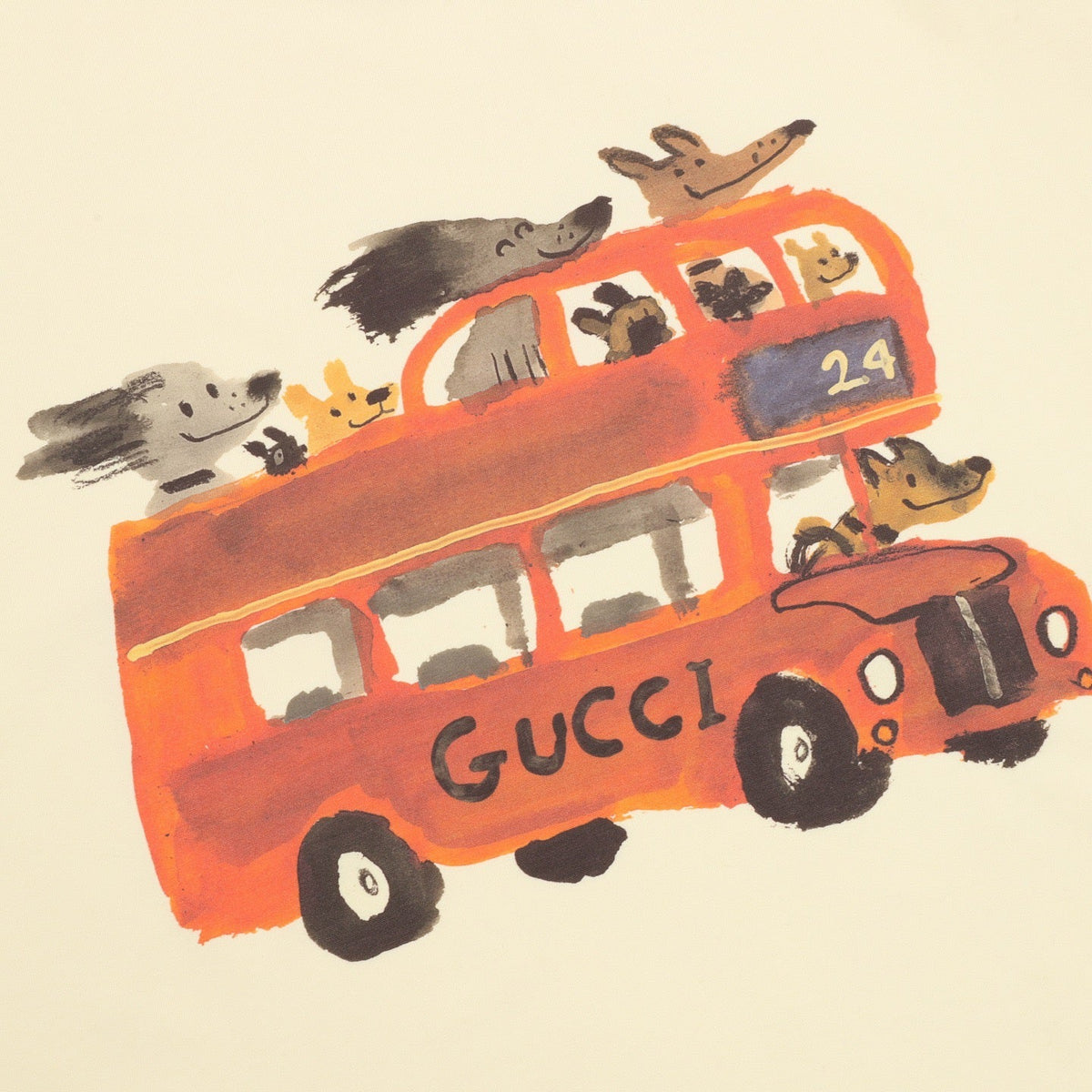 Gucci 26ss Fun Cartoon Collection Short-Sleeve Shirt