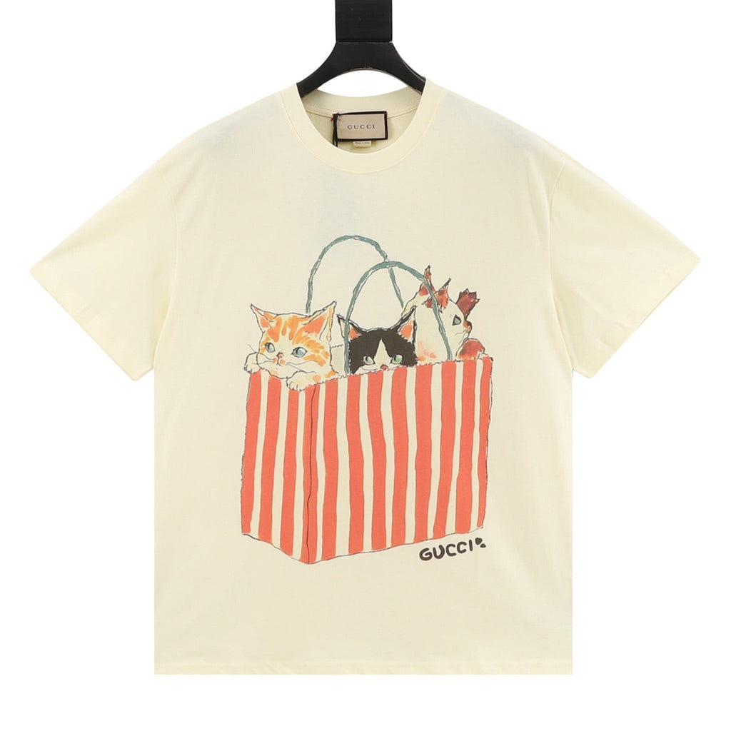 Gucci 26ss Fun Cartoon Collection Short-Sleeve Shirt