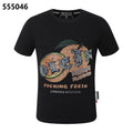 PHILIPP PLEIN Round-Neck T-Shirt with Orange Print