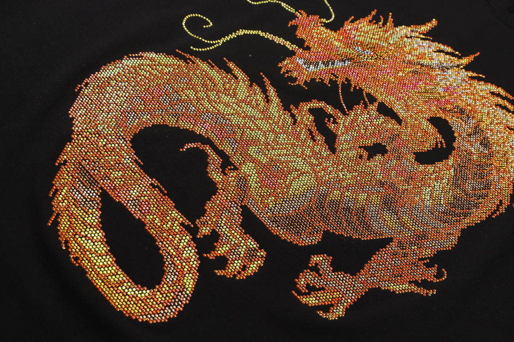 PHILIPP PLEIN Round-Neck T-Shirt with Dragon Design
